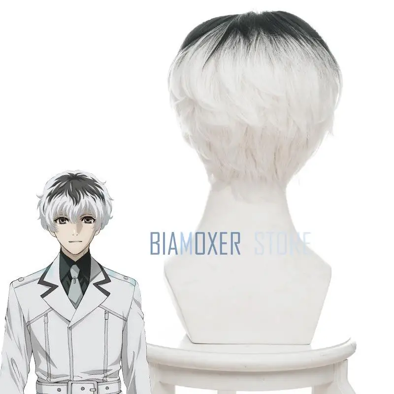 Biamoxer Токио вурдалак Re Yonebayashi Сайко Косплэй парики Kaneki Кен костюмы парик цвет: