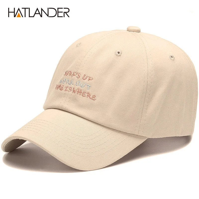 Брендовая мягкая бейсбольная кепка HATLANDER для мужчин и женщин с буквенным принтом