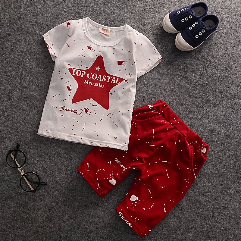 Лето 2020 одежда для маленьких мальчиков детский комплект одежды с коротким