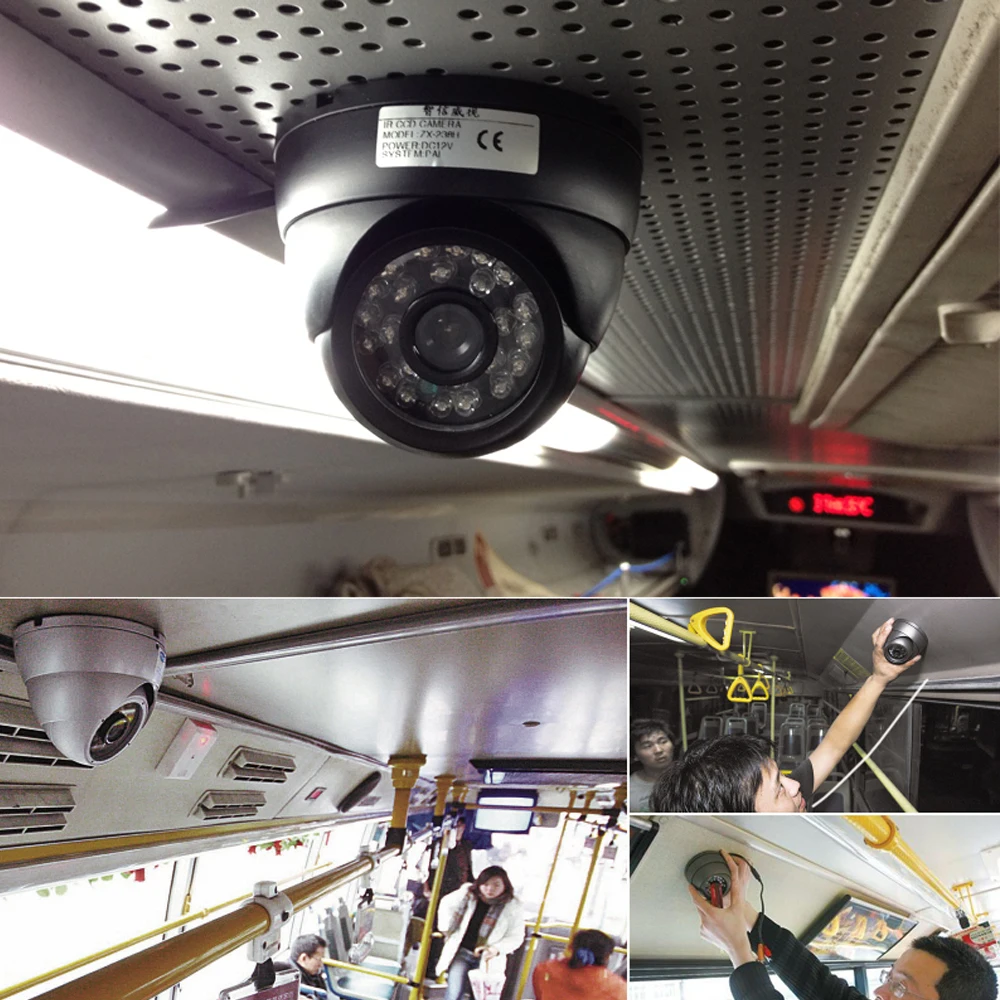Бесплатная доставка 600TVL Крытая CCD Автомобильная камера пластиковый купол 4 Pin