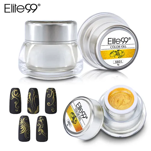 5601 Elite99 Чистый гель для нанесения краски, 8 г, лак для ногтей, акриловый блеск, цветной УФ-светодиодный Гель-лак для ногтей, 12 цветов, Гель-лак - Цвет: 5601