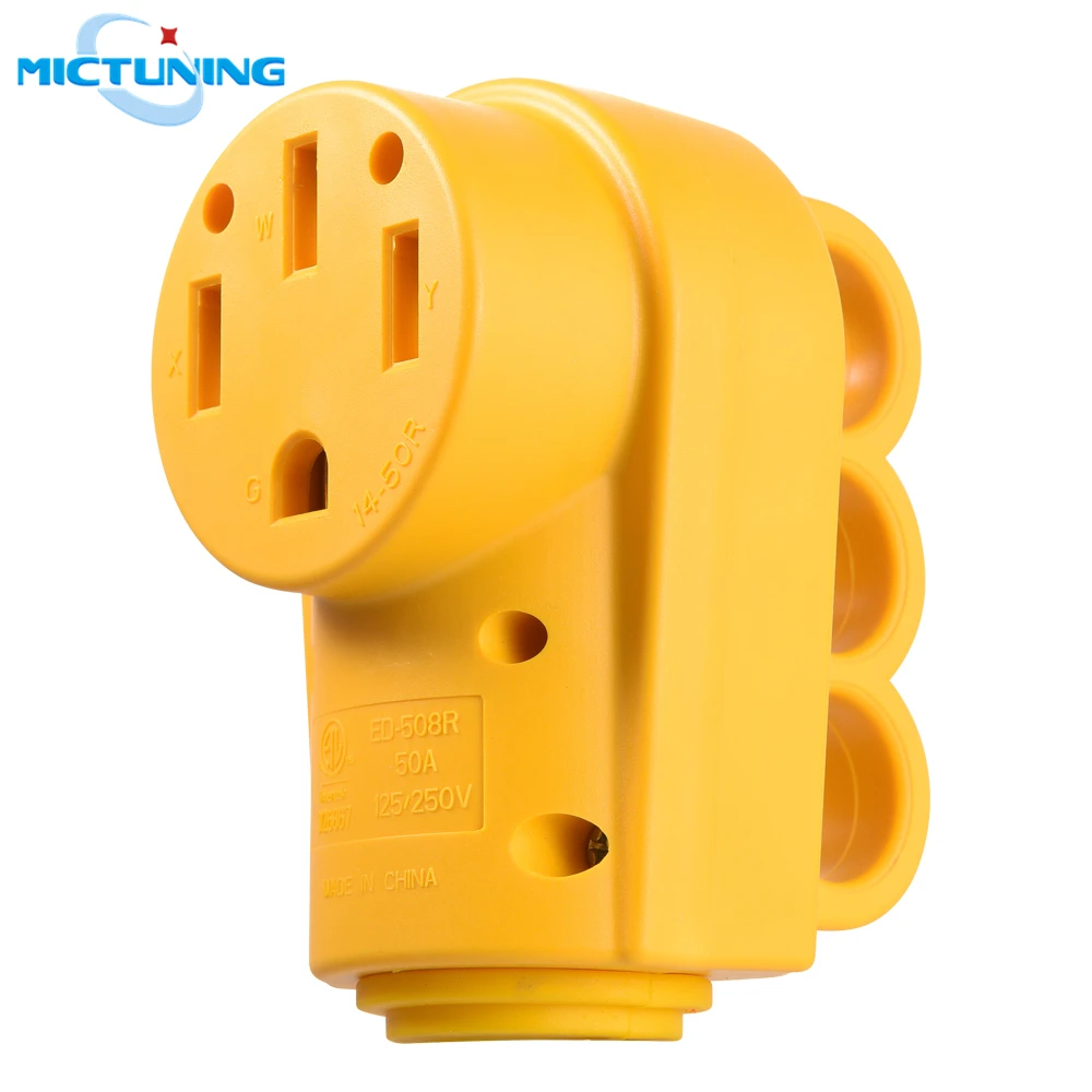 Сменная штепсельная вилка MICTUNING 125/250V 50Amp Heavy Duty RV Female с эргономичной ручкой 50A