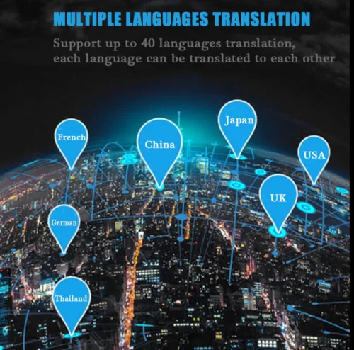 

2-Way Portable Smart Voice Translator Instant 40Language Bluetooth Real-timeTranslation Learning Travel Business Text translator