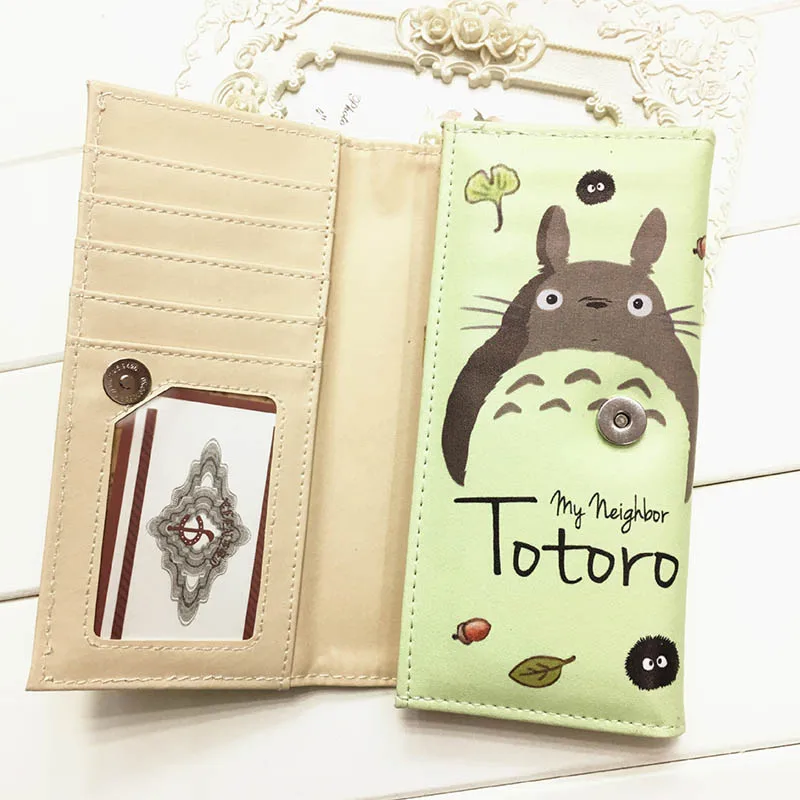 1 шт. Милые Тоторо женские длинные кошельки для женщин Высокое качество кожаный