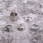 1 шт., Винтажное кольцо в стиле панк, панк, павлина, с полым крестом, в виде скелета, розы, серебряного цвета, R149