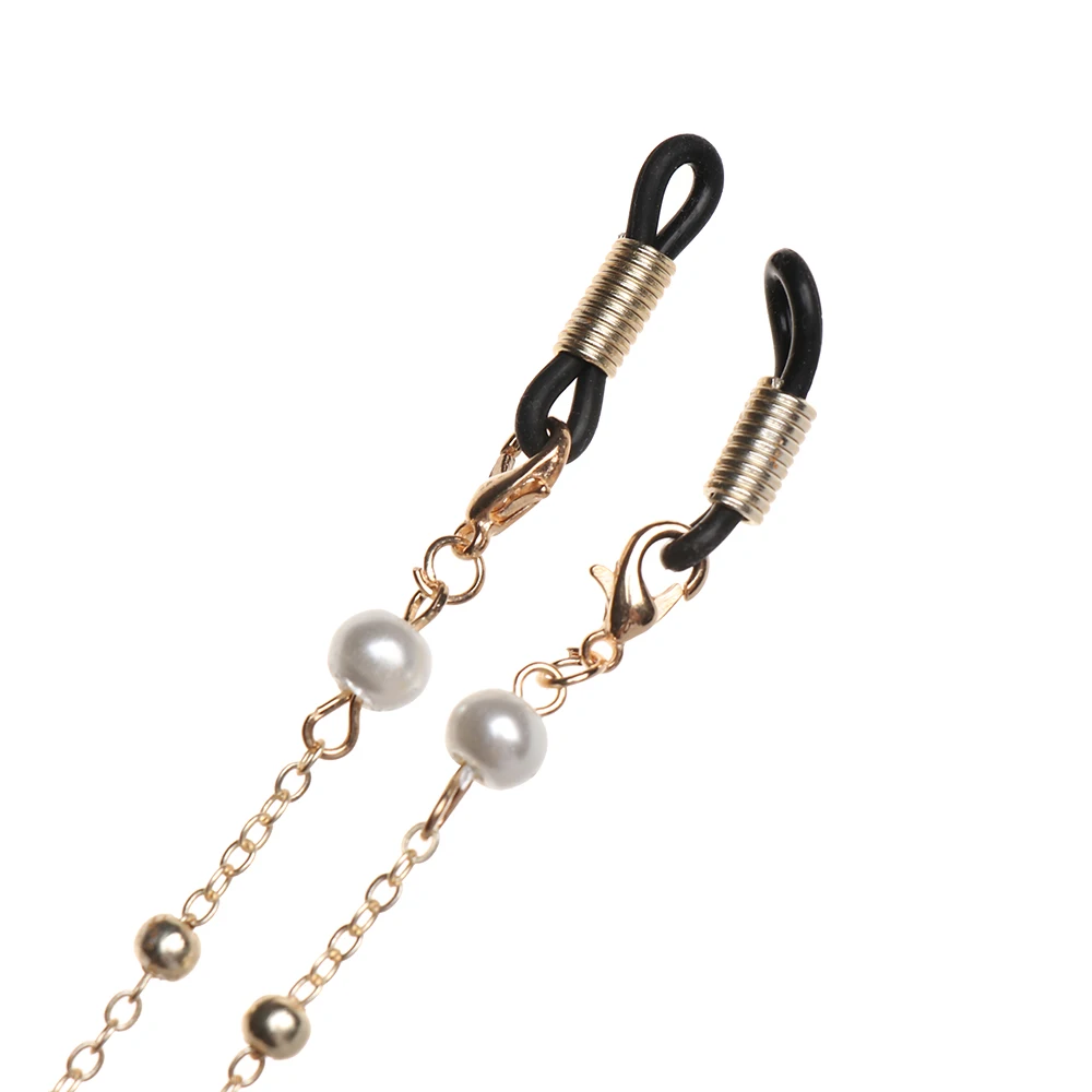 Цепочка для очков женская с жемчугом элегантная цепь солнцезащитных шнурок