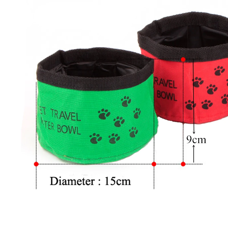 Складная поилка для кормления домашних питомцев чаша из ткани Оксфорд с водой
