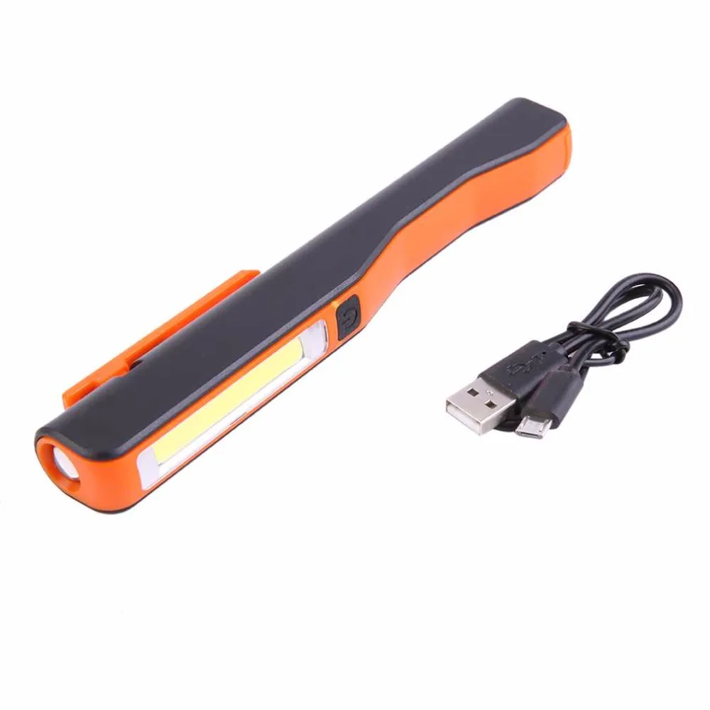 Портативный 2 в 1 USB Перезаряжаемый светильник COB светодиодный для кемпинга работы
