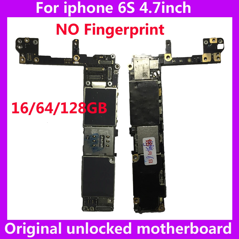 128 оригинальная материнская плата для iphone 6 S 16 Гб 64 ГБ 100% без touch ID чистая