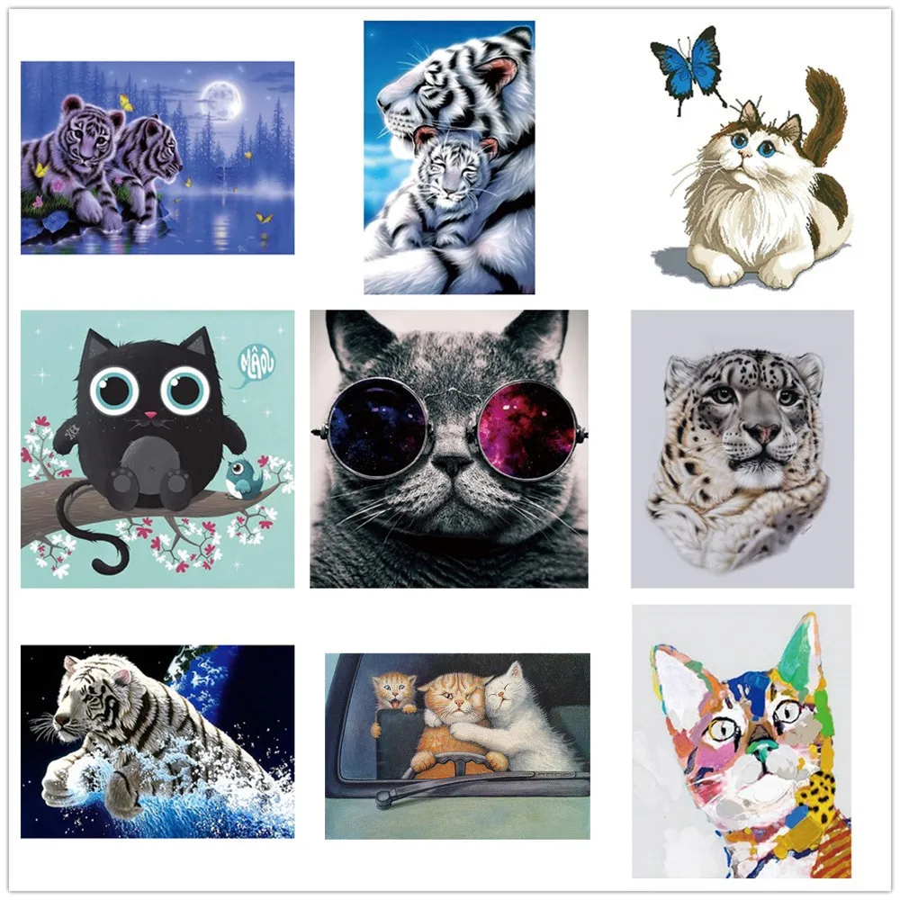 Специальная форма Алмазное животное 5 цветов частичная вышивка крестом набор