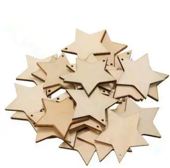 800 шт. подвески в виде снеговика и сердца из натурального дерева | Дом сад