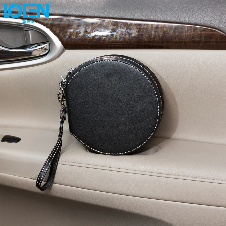 

LOEN 1 шт. 1 шт. компакт-дисков протектор сумка чехол сумка для хранения автомобиля универсальный из искусственной кожи водонепроницаемый авто...