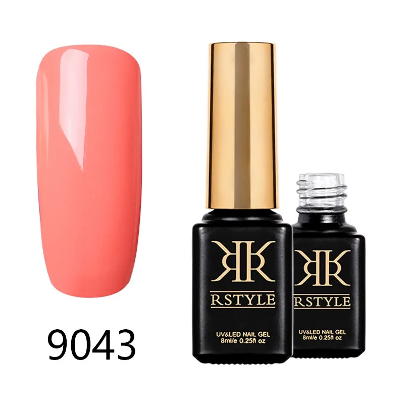 SC9043 Лак для ногтей rstyle 8 мл 9001-9062 чистый цвет УФ-гель для ногтей Soak Off Nail Art Полупостоянный гель лак набор для наращивания ногтей праймер - Цвет: SC9043