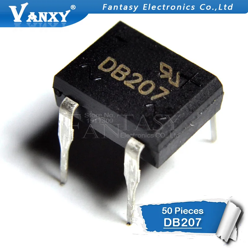 50 шт. DB207 DIP B207 DIP4 мостовые выпрямители 1000 В 2A новое и оригинальное IC