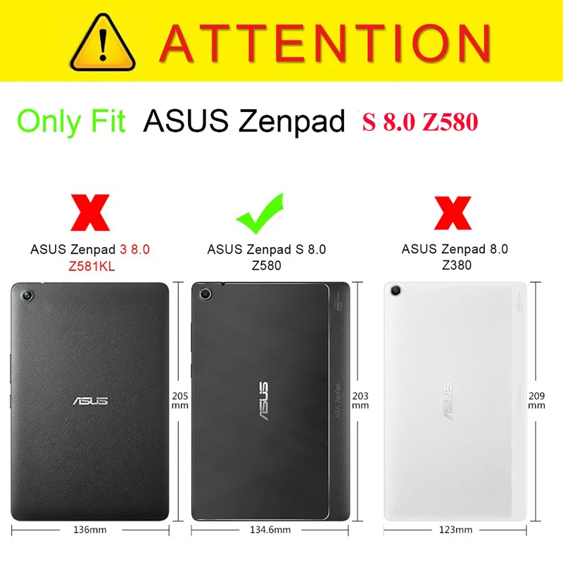 Ультратонкий чехол из искусственной кожи для ASUS Zenpad S 8,0 Z580 Z580CA Z580C 8 дюймов Магнитный чехол для Asus S 8,0 z580 чехол для планшета