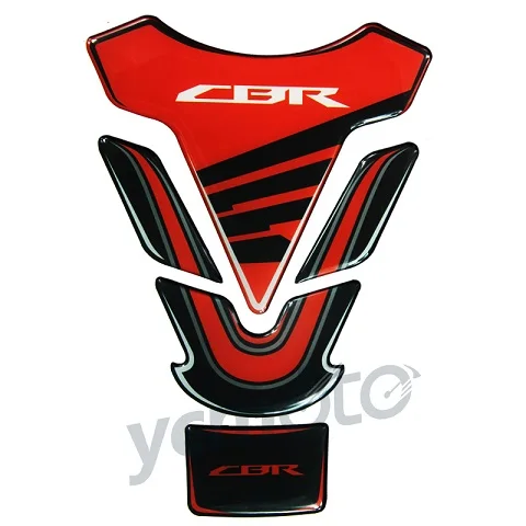 Red 3D Мотоцикл Танк Pad Защитная Наклейка Наклейки чехол для Honda CBR 250RR 600RR 900RR 1000RR 650F 500R наклейки - Цвет: Red