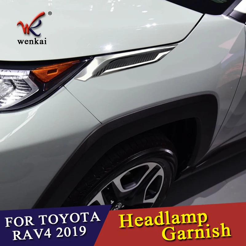 Высококачественный ABS хромированный передний светильник веки для Toyota RAV4 2019 2020