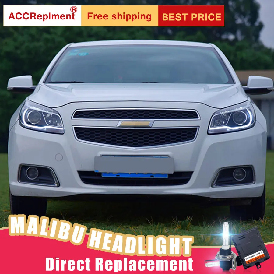 2 шт. светодиодный фары для автомобиля Chevrole Malibu 11-14 Автомобильные ангельские