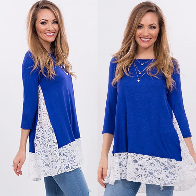 Женская Осенняя Повседневная блузка 2017 Новинка с длинным рукавом в стиле пэчворк