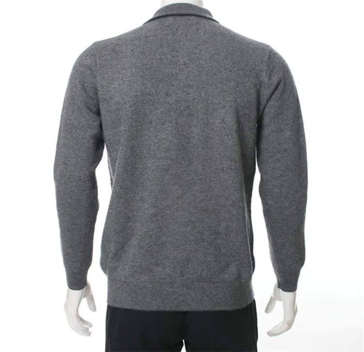 new arrival 100%goat cashmere turn-down collar knit men fashion argyle pullover sweater H-straight red 3color S/2XL | Мужская одежда