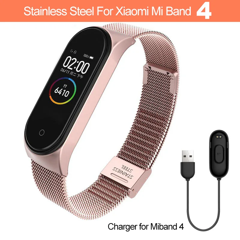 Браслет из нержавеющей стали для Mi Band 3 металлический Безвинтовой Для Xiaomi Miband