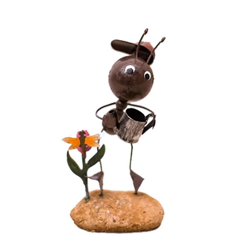 3pcs/lot Type Mini Handmade Act Deco Painted Sheet Metal Ants Festival Wedding Marriage Home Furnishing Articles Gift | Дом и сад