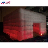 774m commercial inflatable toy tent led light marquee outdoor giant inflatable cube event tent for wedding party