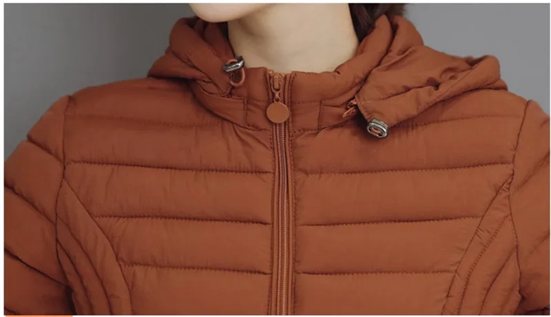 Женские парки размера плюс 6XL, зимний пуховик из хлопка, утолщенная теплая тонкая верхняя одежда с капюшоном, женские пальто с хлопковой подкладкой, куртки 445