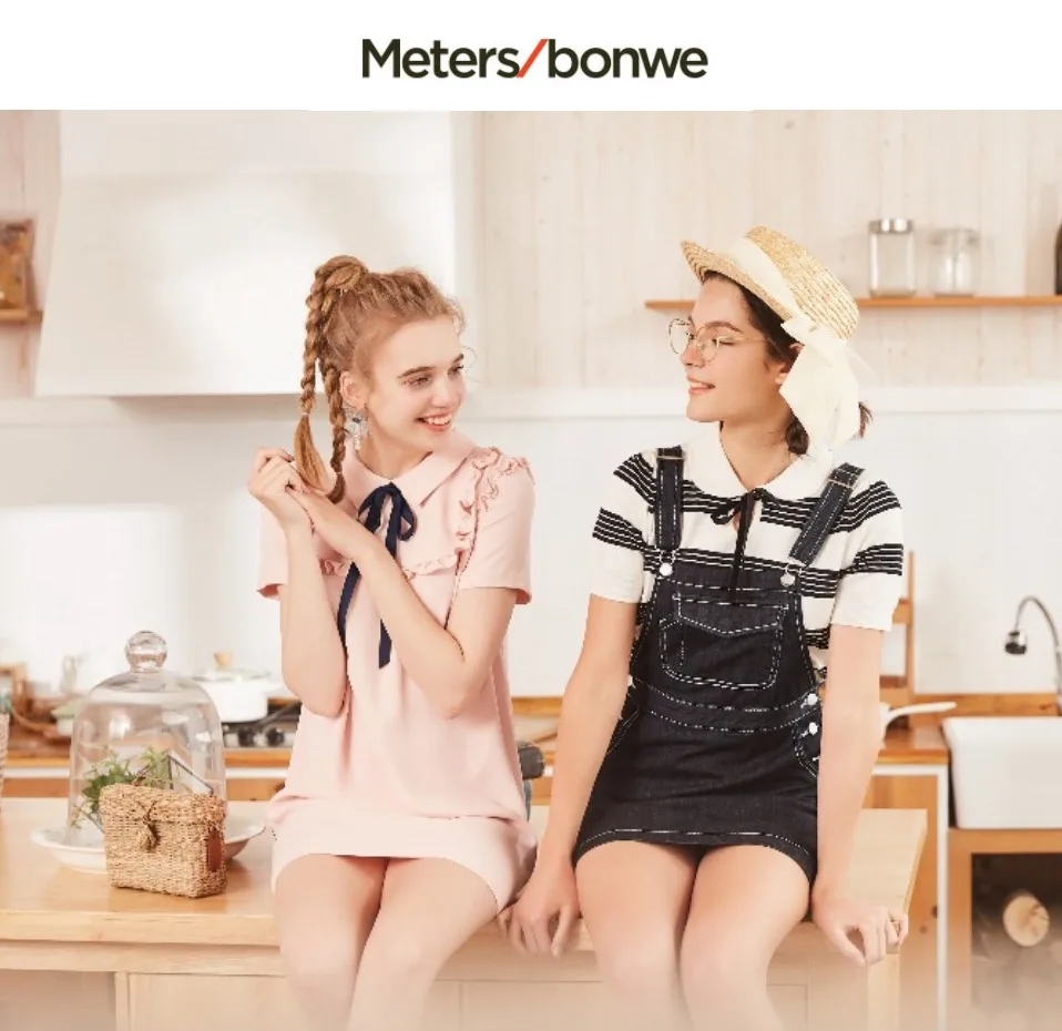 Metersbonwe, шифоновое платье, женская весенняя одежда, стиль, темперамент, короткий рукав