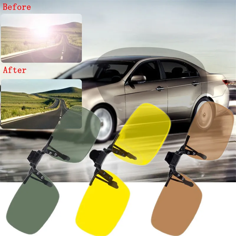 Поляризованные солнцезащитные очки с клипсой ночного видения для вождения