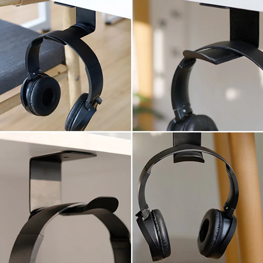 Multipurpose Headphone Holder Simple Display Headset Hanger Anti-scratch Stand Easy Install Durable Under Desk Wall Mount Hook |