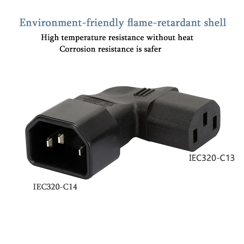 IEC320 C14 для C13 адаптер питания Right Curve Мужской Разъем ToFemale Chassis Conversion Tab | Электроника