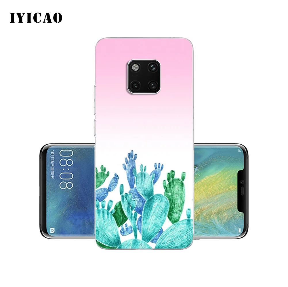 IYICAO милый кактус Мягкий силиконовый чехол для телефона Huawei Mate 10 20 Lite Pro Nova 2 2i 3 3i 4 TPU