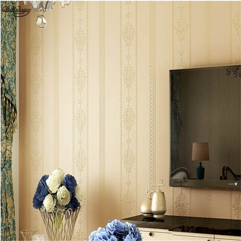 3D стереоскопические обои с вертикальными полосками в европейском стиле теплые