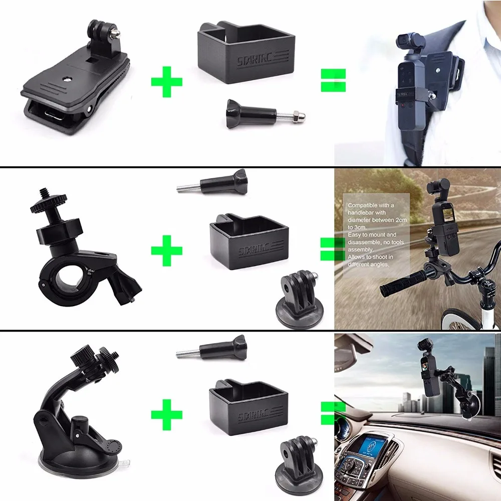 Карманный Комплект аксессуаров для экшн камеры STARTRC Gimbal OSMO/21 в 1|Стедикамы и