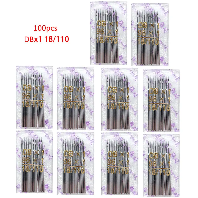 size 18 100 шт. Швейные иглы DBX1 подходят для всех брендов промышленные прямострочные швейные машины Singer 9#11#12#14#16#18# различные модели - Цвет: size 18