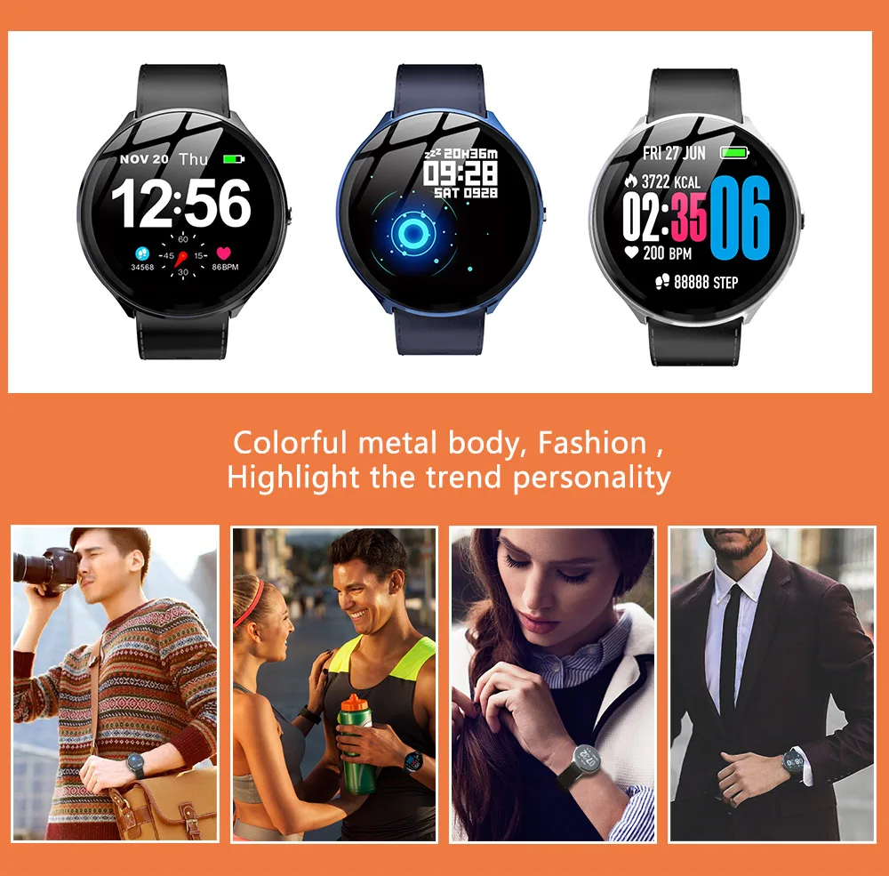 Kospet V12 1.3 Inch Tempered Glass Screen Smart Watch Waterproof Heart Rate Monitoring Blood Pressure For Men Women smartwatch