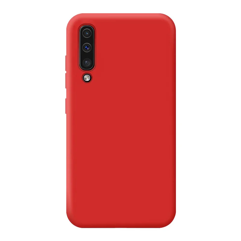 Жидкий силиконовый чехол для samsung Galaxy S10 Plus M40 A70 A60 A50 A40 A30 A20 S10e мягкий чехол из ТПУ на 30 50 70 M 40 Чехлы Coque - Цвет: Red