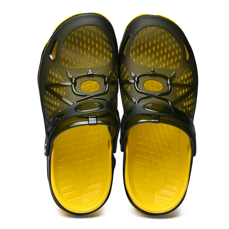 Летние мужские пляжные дышащие тапочки ТПУ садовые туфли Сабо обувь для мужчин мужские сандалии 41-45