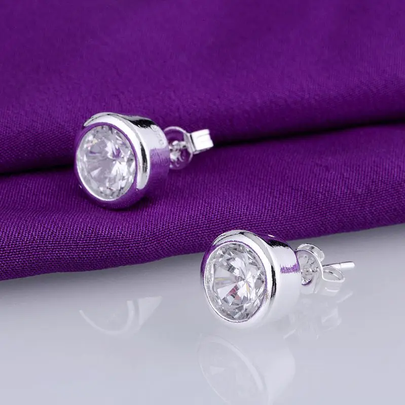 Посеребренные серьги посеребренные модные ювелирные изделия инкрустированные