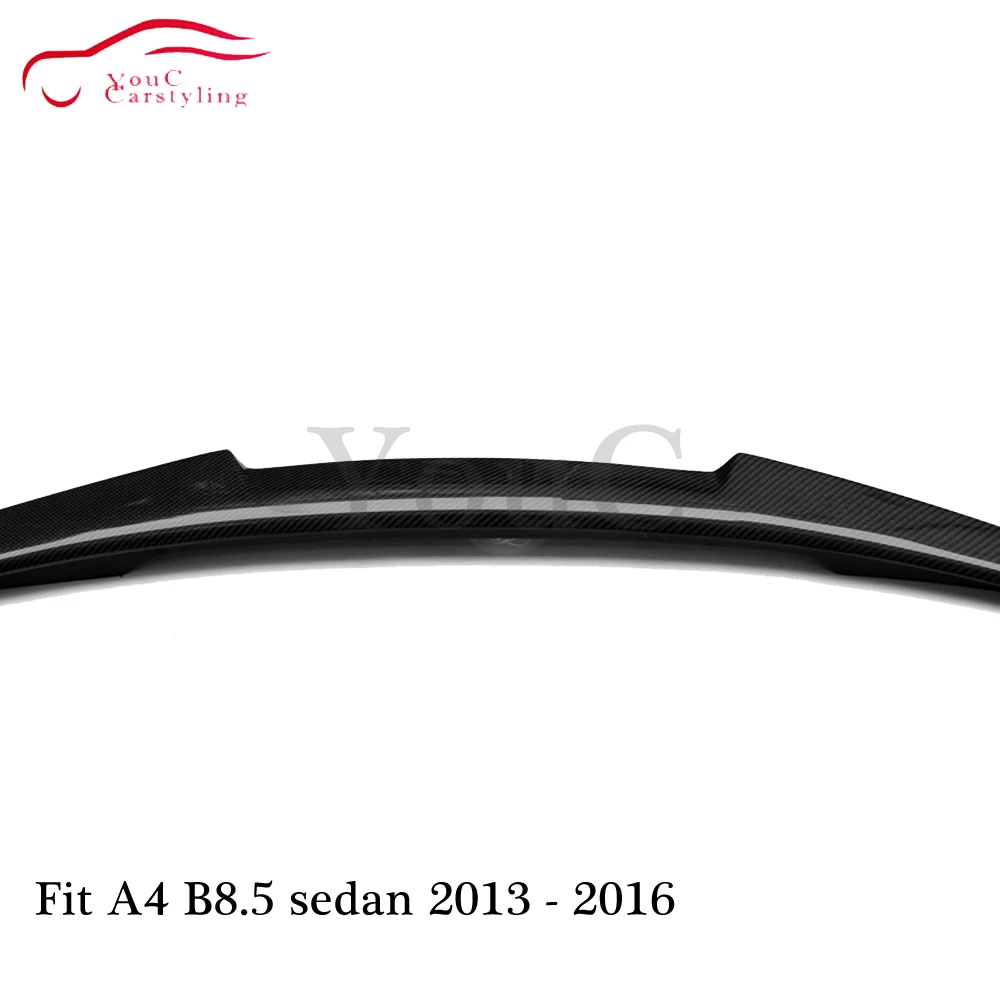 Стильный спойлер M4 губа багажника из углеродного волокна для Audi A4 B8.5 2013 2016 4