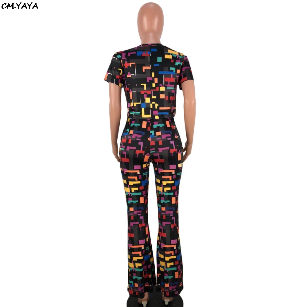 Женский спортивный костюм футболка с коротким рукавом и ярким принтом широкие