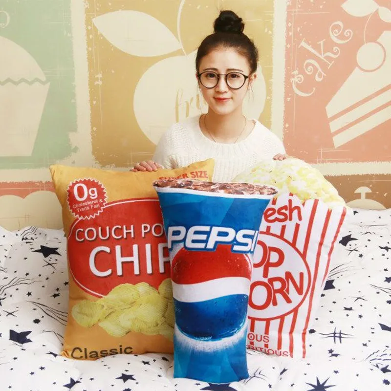 2017 Новый дизайн Pepsi Popcorn декоративная подушка с внутренним декором для дома диван