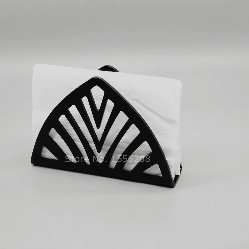 

Modern Black Acrylic Upright Tabletop Napkin Holder Stand Rack Bathroom Facial Tissue Dispenser Box Cover Home Decoration