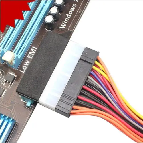 ATX 24Pin мама к 24pin папа 90 градусов материнская плата адаптер питания для настольных