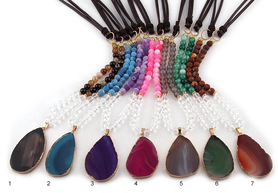 MOODPC модные этнические ювелирные изделия из искусственной кожи ожерелье