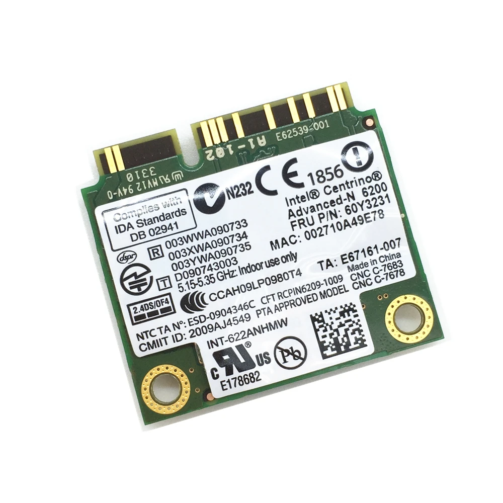 

Intel 6200 622ANHMW 300 / HP Lenovo 572509-001 60Y3231 T410 T410i T510 T510i W510 T410s X201 X201i X201s