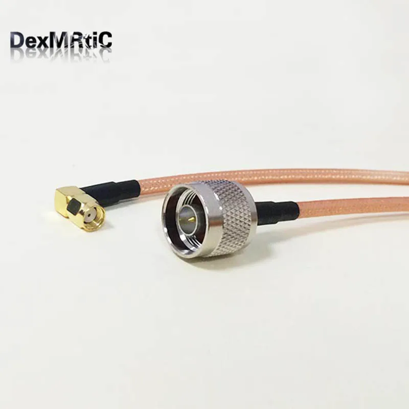 

RG142 Coaxial Cable N Male Switch RP-SMA Right Angle Male Plug Pigtail Adapter 50CM 20"/100CM Low Loss for Wifi Antenna