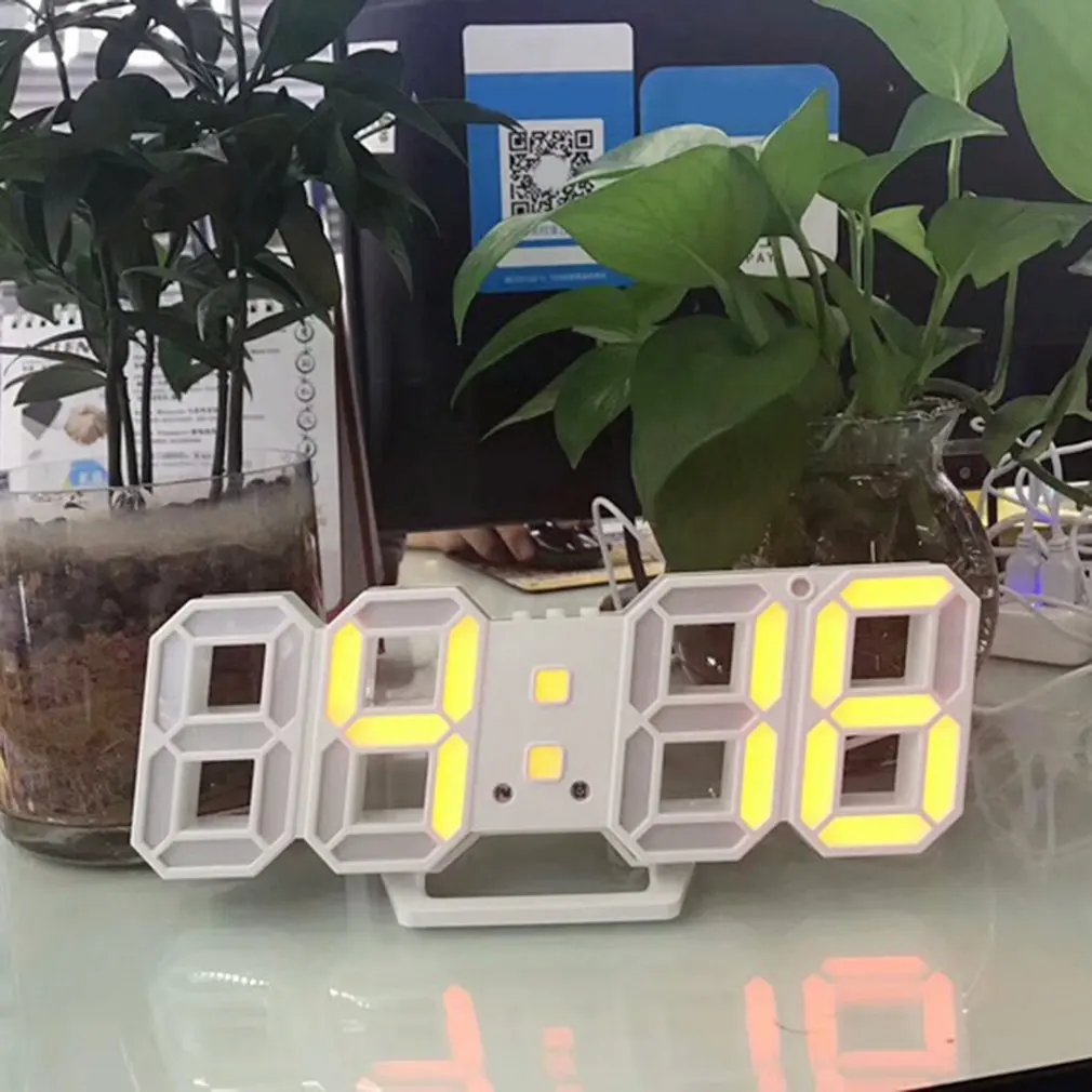 ICOCO 3D настольные часы светодиодные цифровые номера дизайн шоу сигнализация