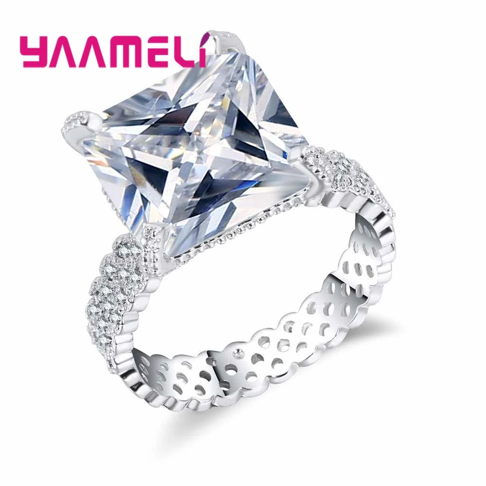 Женское кольцо из серебра 925 пробы с фианитом|925 sterling silver|cubic zirconia jewelrysterling silver jewelry